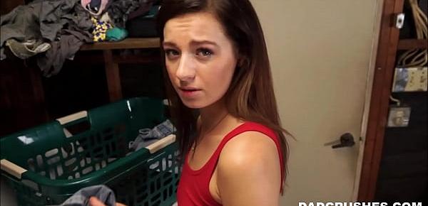  Cute Skinny Young Teenager Step Daughter Fucked To Orgasm On Washing Machine By Step Dad POV
